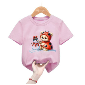 Camiseta "Mariquita Otoñal" para Niño - 100% Algodón