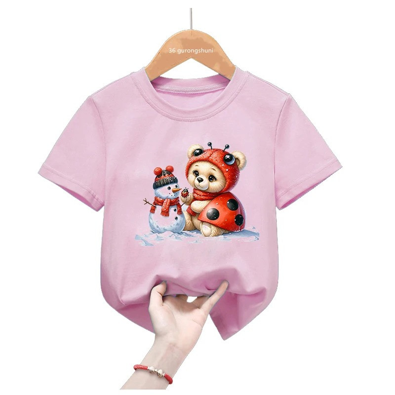 Camiseta "Mariquita Otoñal" para Niño - 100% Algodón