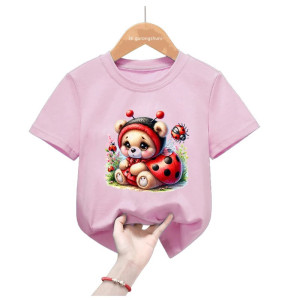 Camiseta Infantil "Mariquita Soñadora" - 100% Algodón