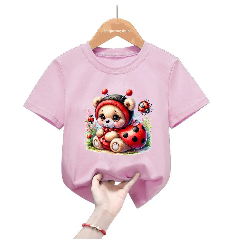 Camiseta Infantil "Mariquita Soñadora" - 100% Algodón