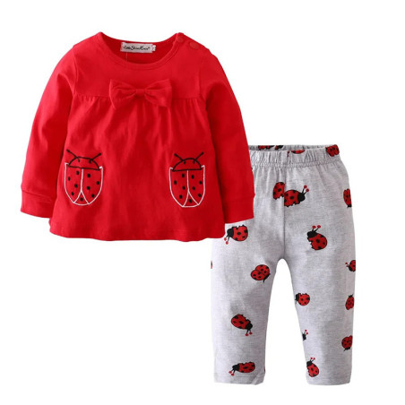 Conjunto de Mariquita para Bebé - 2 Piezas de Algodón Suave