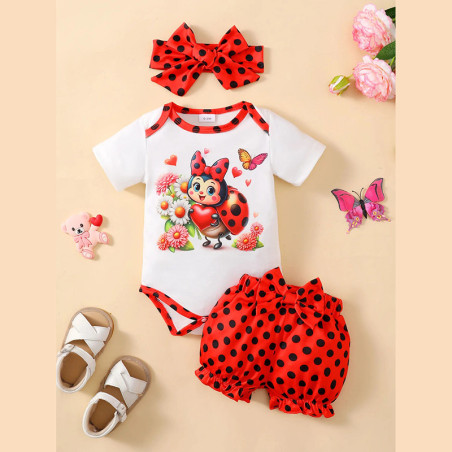 Pelele Mariquita Bebé | Conjunto 2 Piezas Cómodo y Original