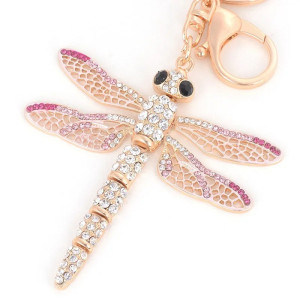 Llavero Libélula Rocío de Verano - Elegancia & Strass Brillante