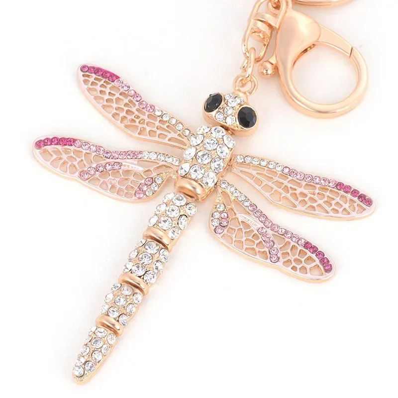 Llavero Libélula Rocío de Verano - Elegancia & Strass Brillante