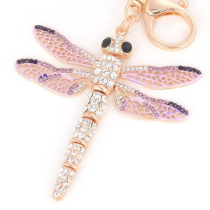 Llavero Libélula Rocío de Verano - Elegancia & Strass Brillante
