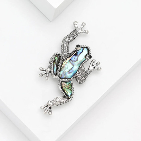 Broche Rana de Nácar Original | Elegancia y Simbolismo