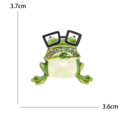 Broche Rana 'Intelectual Chic' – Elegancia y Fantasía