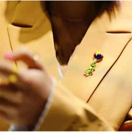 Broche Rana Divertida con Globos | Idea Regalo Original
