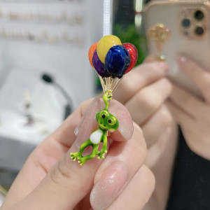 Broche Rana Divertida con Globos | Idea Regalo Original