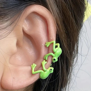 Pendientes Rana Esmeralda – Elegancia y Originalidad