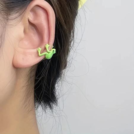 Pendientes Rana Esmeralda – Elegancia y Originalidad