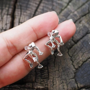 Pendientes Rana Hélix | Joya Original y Divertida para Mujer