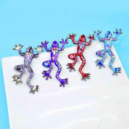 Broche Rana ‘Reflejos Acuáticos’ - Joya Elegante y Colorida