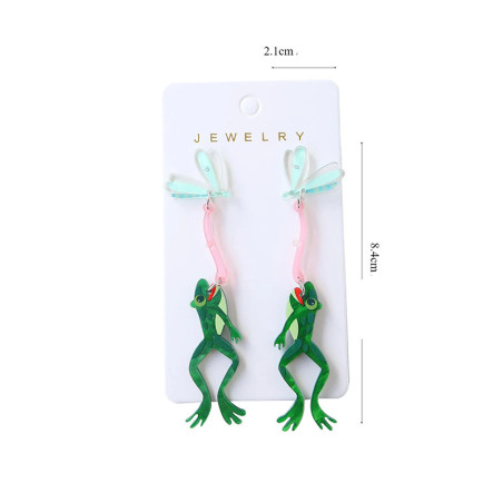 Pendientes Rana Saltarina | Joya Fantasía Ligera y Original