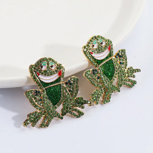 Pendientes de Rana con Strass - Joya Brillante y Original