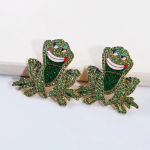 Pendientes de Rana con Strass - Joya Brillante y Original