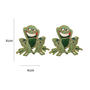 Pendientes de Rana con Strass - Joya Brillante y Original