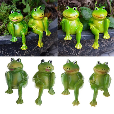 Figuras de Ranas de Resina - Decoración para Jardín y Hogar