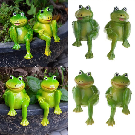 Figuras de Ranas de Resina - Decoración para Jardín y Hogar