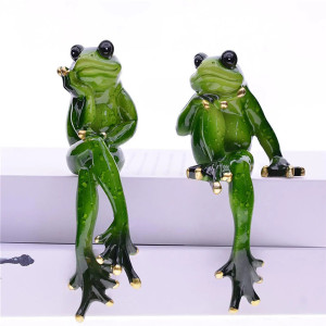 Figura Rana "Pensamiento Bucólico" - Elegancia en Resina