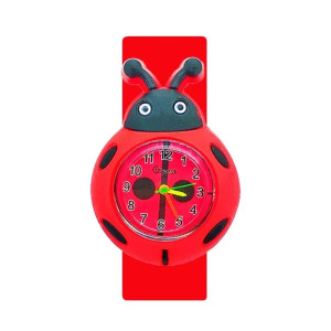 Reloj Mariquita 3D para Niño - Correa Snap y Mecanismo de Cuarzo