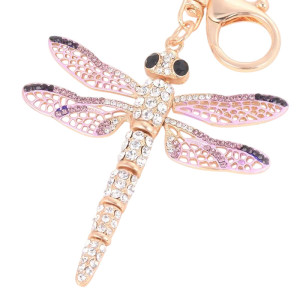 Llavero Libélula Bonito "Brisa de Océano" con Strass Brillantes