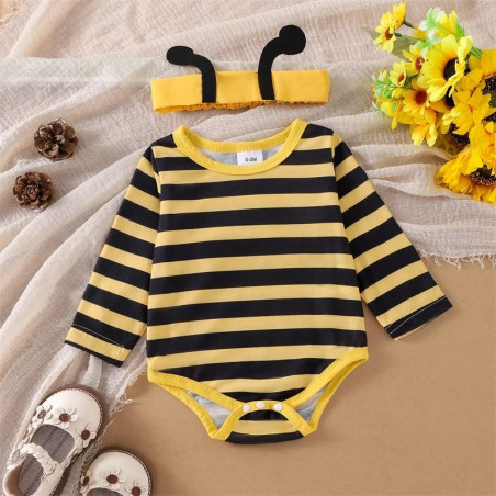Conjunto de Abeja para Bebé Niña | Pelele, Vestido y Diadema