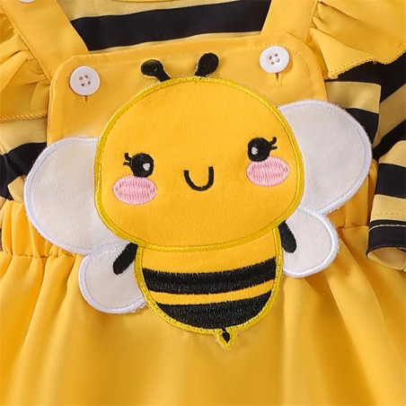 Conjunto de Abeja para Bebé Niña | Pelele, Vestido y Diadema