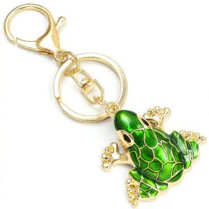 Llavero Rana "Destello Verde" – Plateado o Dorado | 1001ABEILLES