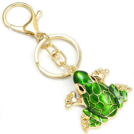 Llavero Rana "Destello Verde" – Plateado o Dorado | 1001ABEILLES