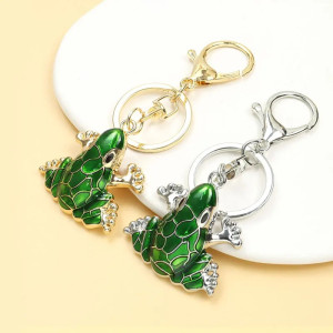 Llavero Rana "Destello Verde" – Plateado o Dorado | 1001ABEILLES