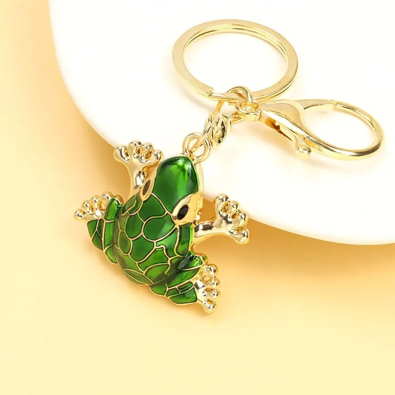 Llavero Rana "Destello Verde" – Plateado o Dorado | 1001ABEILLES