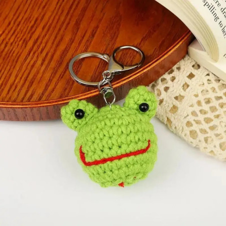 Llavero Rana Sonriente de Ganchillo | Regalo Original y Bonito