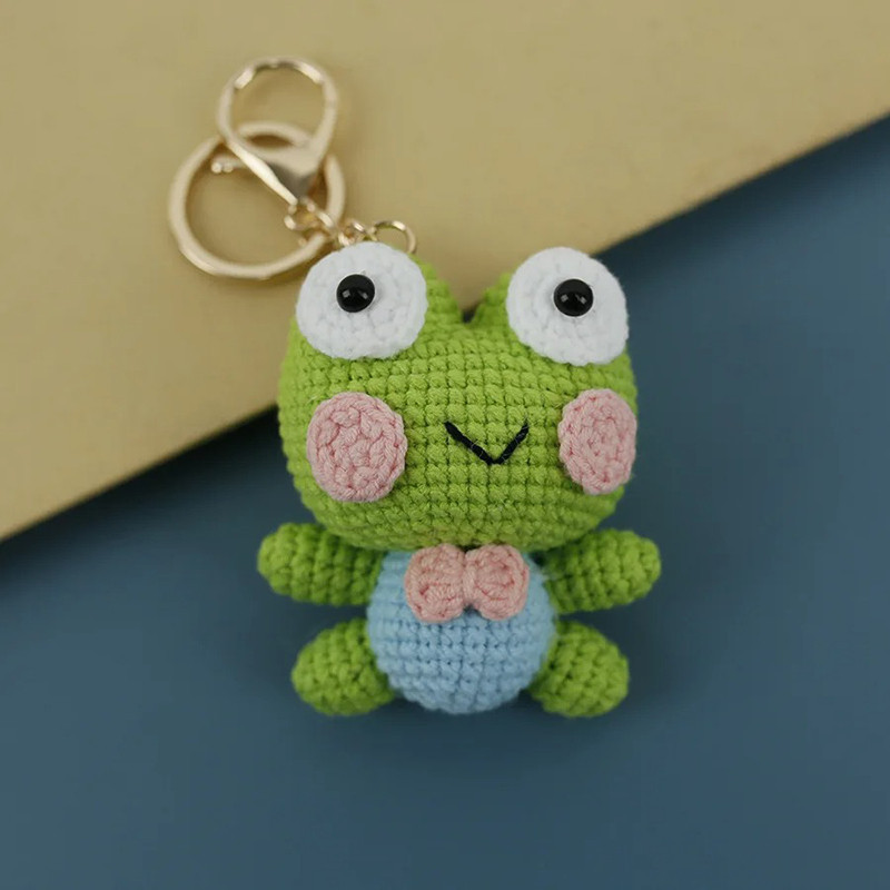 Llavero Rana Elegante de Ganchillo | Regalo Original Hecho a Mano