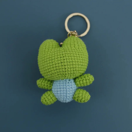 Llavero Rana Elegante de Ganchillo | Regalo Original Hecho a Mano