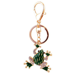 Llavero Rana Dorada & Esmeralda | Elegancia Natural