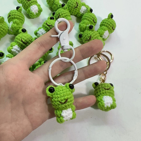 Llavero Rana de Crochet – Hecho a Mano, Bonito y Original