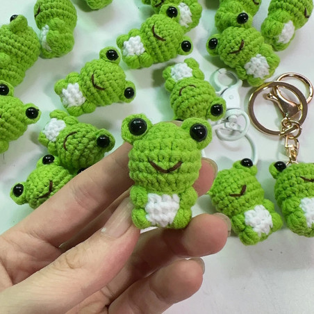 Llavero Rana de Crochet – Hecho a Mano, Bonito y Original