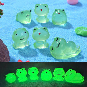 Figuritas Rana Luminosas | Set de 6 | Adornos para Terrario