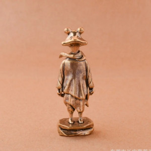 Estatuilla Rana Zen de Cobre | Decoración Jardín Original