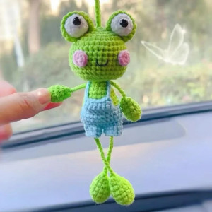 Colgante Rana Verano | Hecho a Mano Crochet | Deco Retrovisor