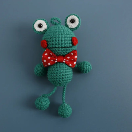 Colgante Rana Caballero | Hecho a Mano Crochet | Deco Coche