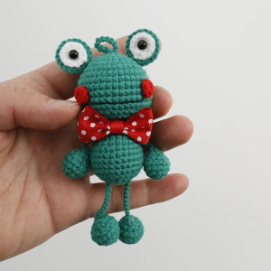 Colgante Rana Caballero | Hecho a Mano Crochet | Deco Coche