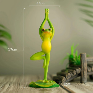 Figuras de Rana Yoga | 4 Poses Zen | Decoración Original Resina