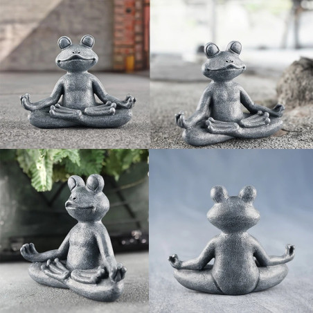 Figura Rana Zen | Decoración Meditación Resina | Ambiente Relajante