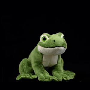 Peluche de Rana Curiosa | Realista y Suave | Tierno Compañero