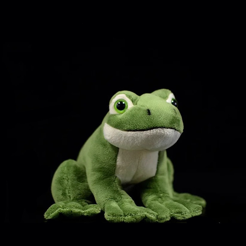 Peluche de Rana Curiosa | Realista y Suave | Tierno Compañero