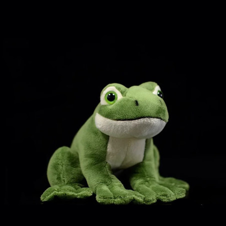Peluche de Rana Curiosa | Realista y Suave | Tierno Compañero