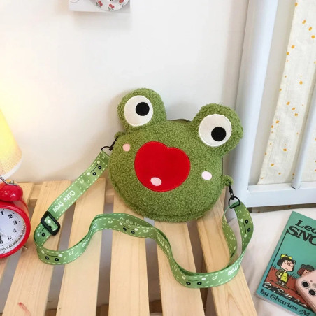 Bolso Rana de Peluche "Sonrisa Corazón" | Accesorio Divertido