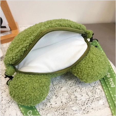 Bolso Rana de Peluche "Sonrisa Corazón" | Accesorio Divertido